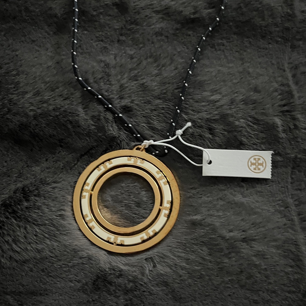 Tory Burch T-Stripe Pendant Necklace - Picture 5 of 6